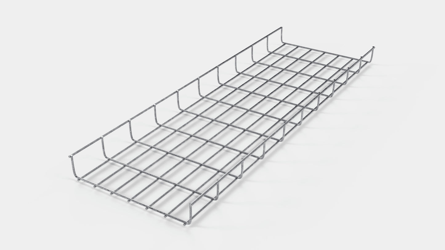 Chemin de câbles longueur 29 cm, profondeur 5 cm, mailles 5 x 10 cm
