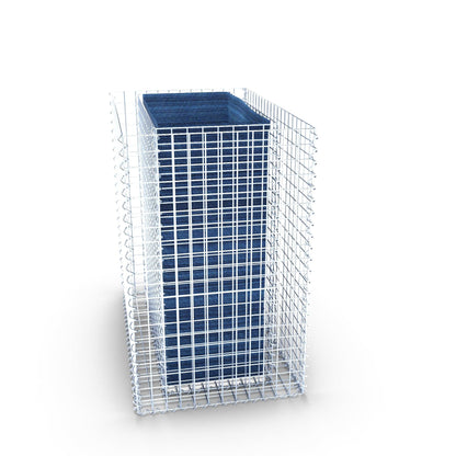 Canteiro quadrado elevado 100 cm x 100 cm x 60 cm (C x A x P), tamanho da malha 5 x 5 cm, espessura da parede 10 cm