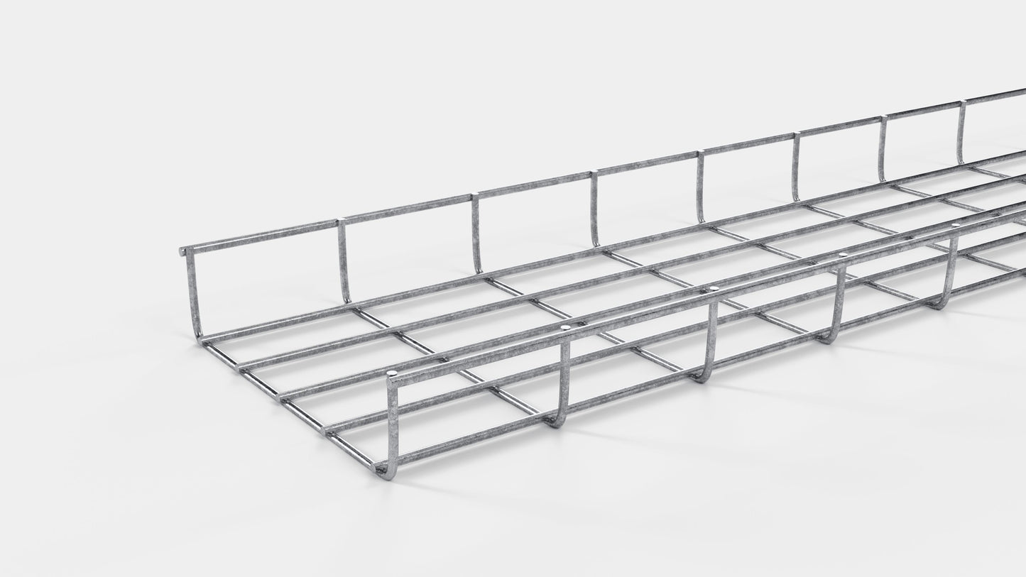 Altezza canalina 110 cm, profondità 5 cm, dimensione maglia 5 x 10 cm