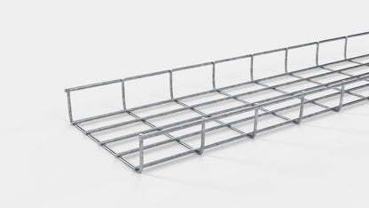 Altezza canalina 110 cm, profondità 5 cm, dimensione maglia 5 x 10 cm