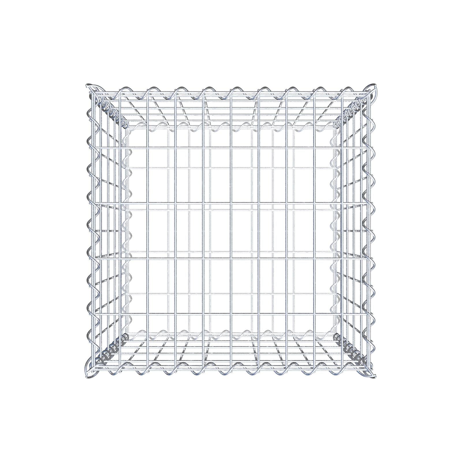 Gabion 50 cm x 50 cm x 50 cm (L x H x D), mesh size 5 cm x 10 cm, spiral