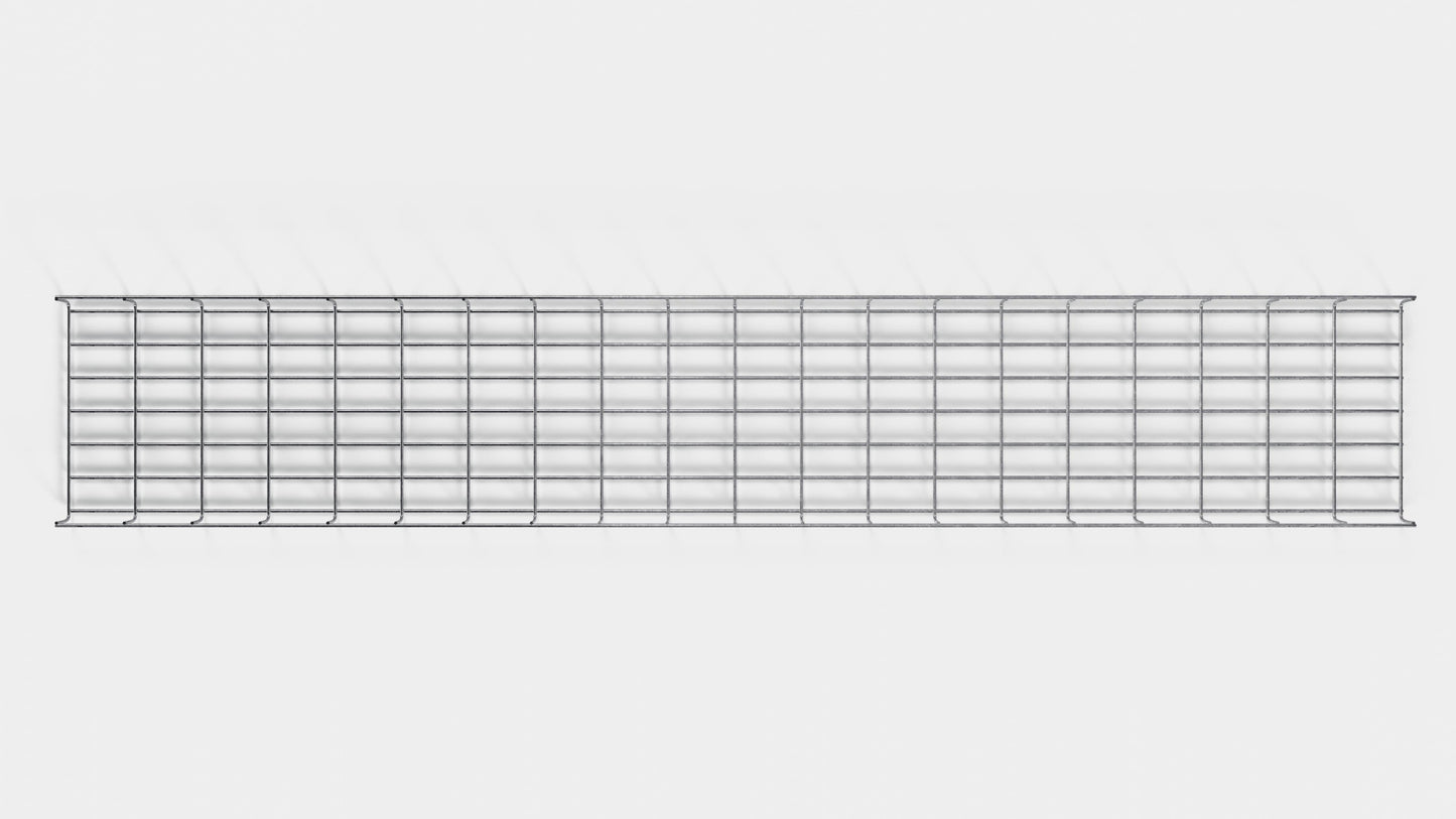 Chemin de câbles longueur 29 cm, profondeur 5 cm, mailles 5 x 10 cm