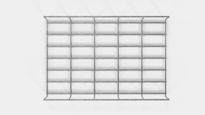 Chemin de câbles longueur 29 cm, profondeur 5 cm, mailles 5 x 10 cm