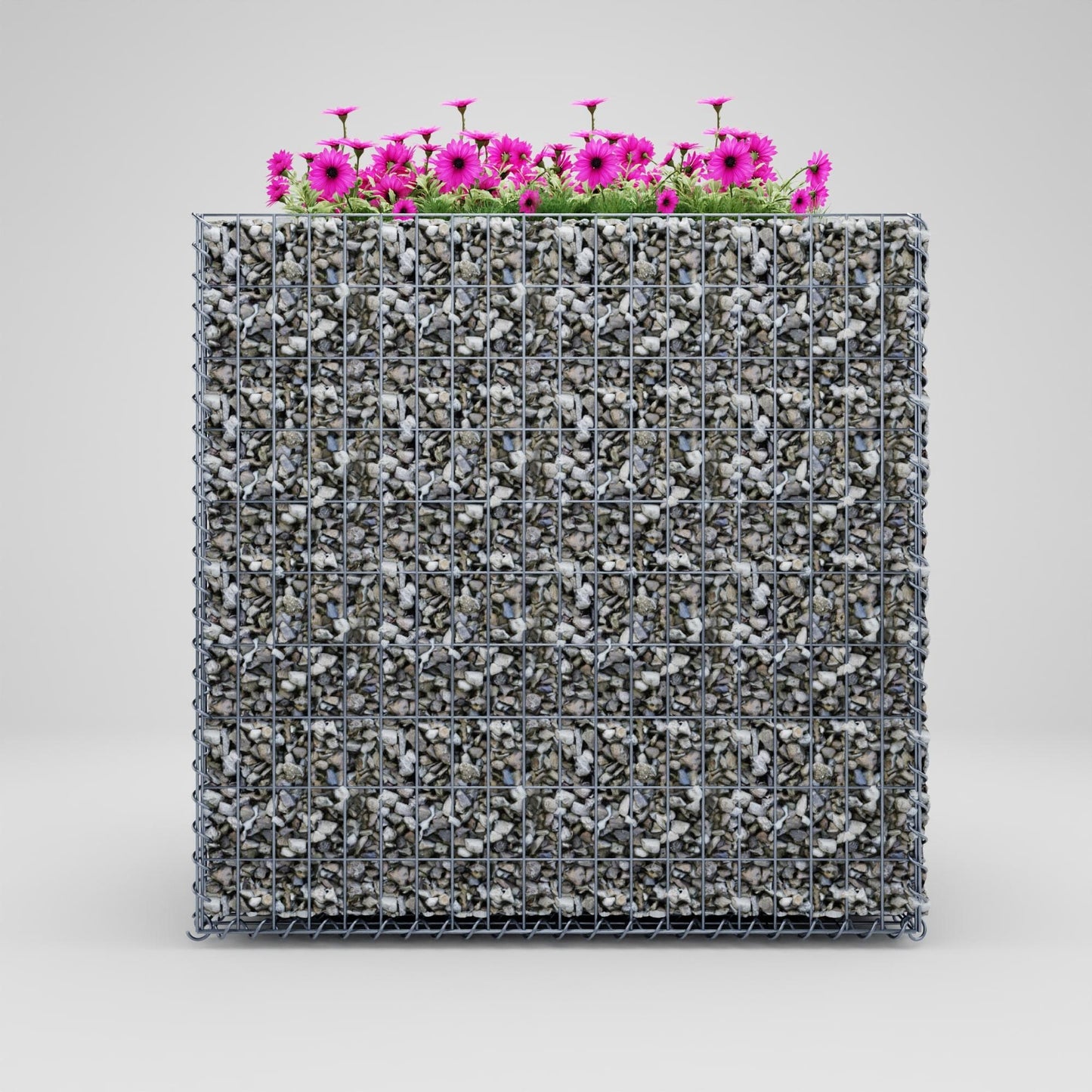 Högbädd, fyrkantig 100 cm x 80 cm x 100 cm (L x H x D), maskstorlek 5 x 10 cm, väggtjocklek 10 cm