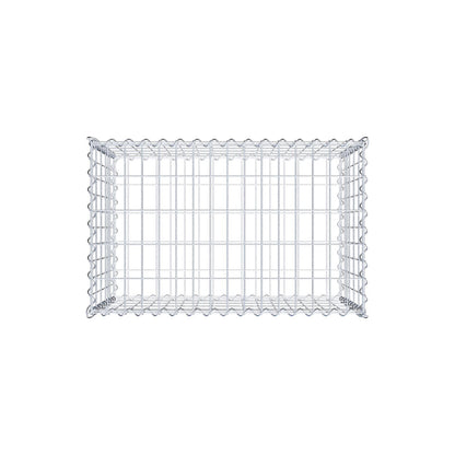 Gabbione 80 cm x 50 cm x 50 cm (L x H x P), maglia 5 cm x 10 cm, spirale