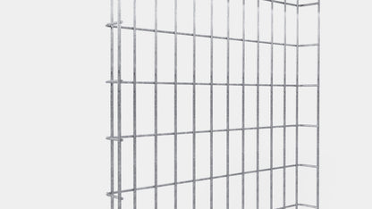 Altezza canalina 110 cm, profondità 5 cm, dimensione maglia 5 x 10 cm