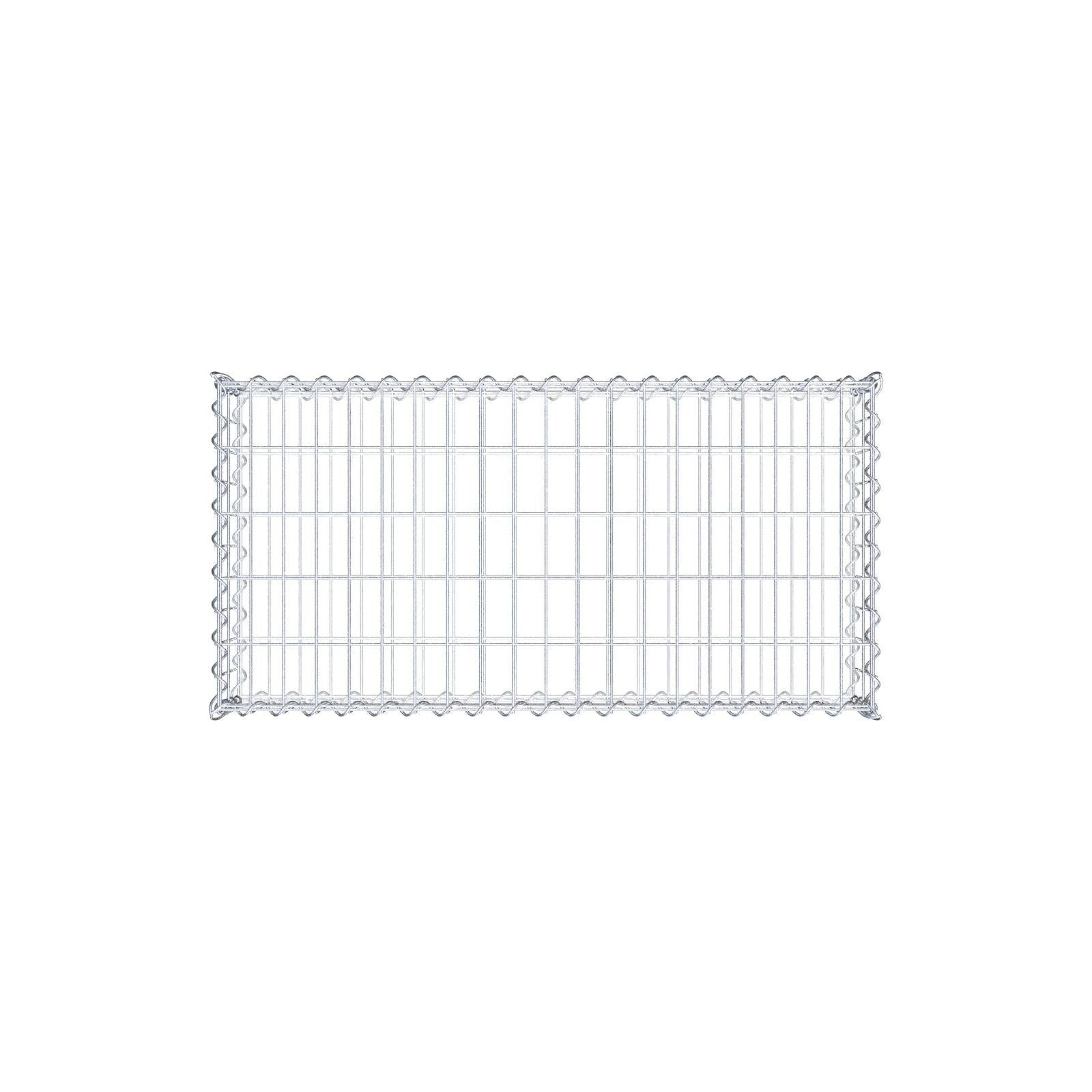 Schanskorf 100 cm x 20 cm x 50 cm (L x H x D), maaswijdte 5 cm x 10 cm, spiraalvormig