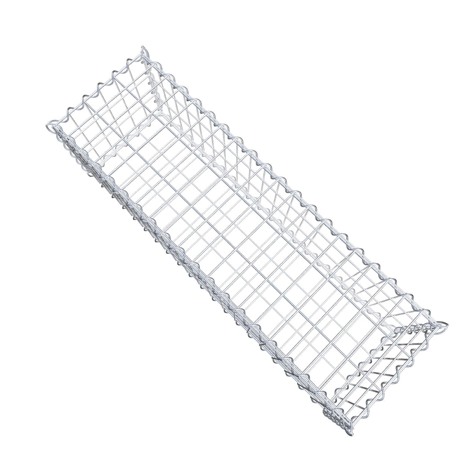 Gabion 100 cm x 30 cm x 30 cm (L x H x P), mailles 5 cm x 10 cm, spirale