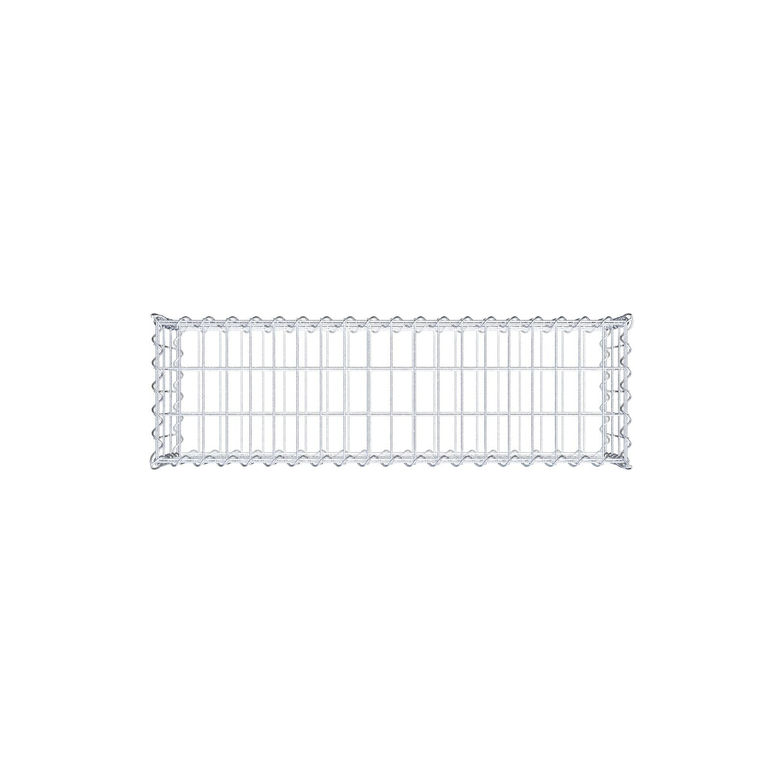 Gabion 100 cm x 30 cm x 30 cm (L x H x P), mailles 5 cm x 10 cm, spirale
