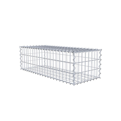 Gabbione 100 cm x 30 cm x 40 cm (L x H x P), maglia 5 cm x 10 cm, spirale