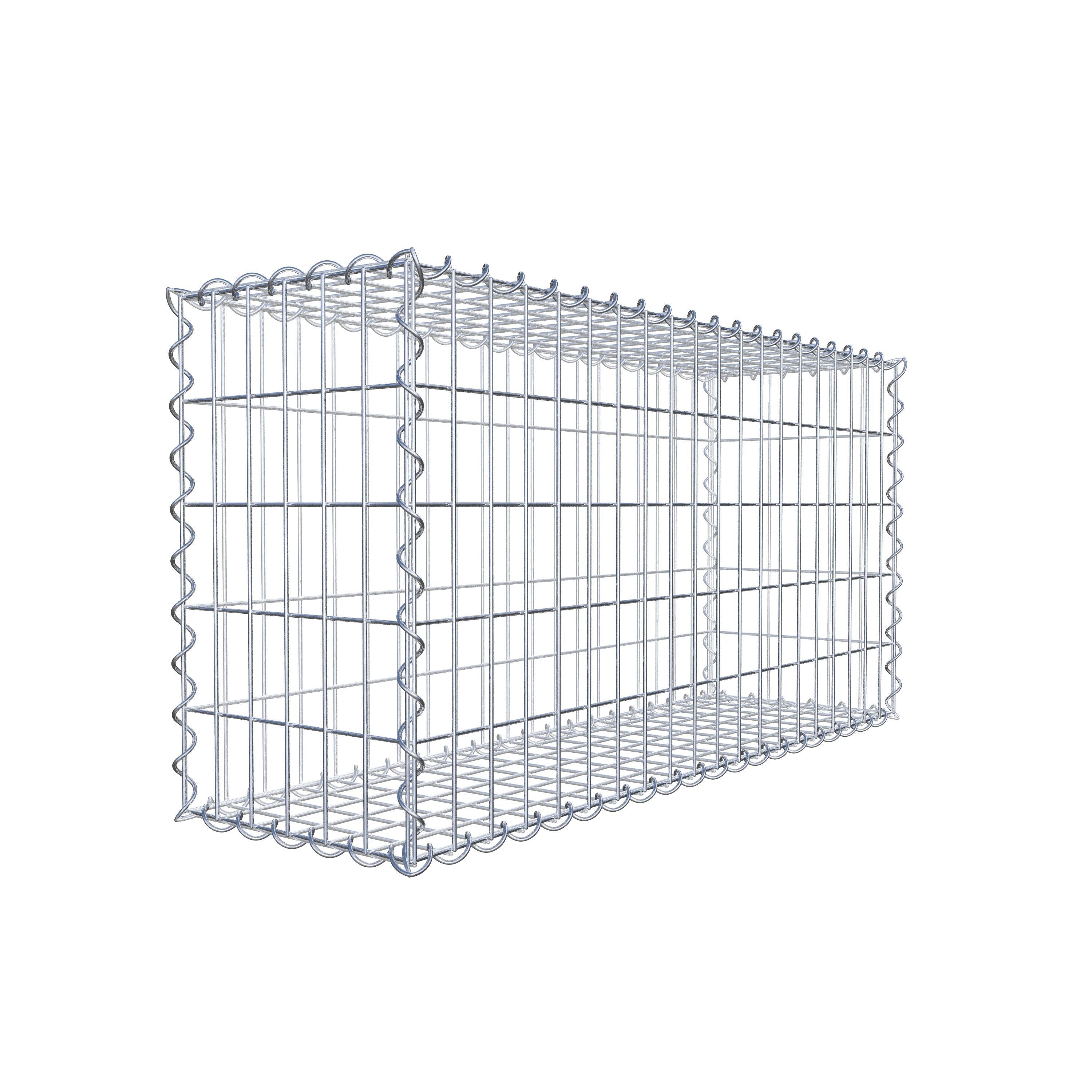 Schanskorf 100 cm x 50 cm x 30 cm (L x H x D), maaswijdte 5 cm x 10 cm, spiraal