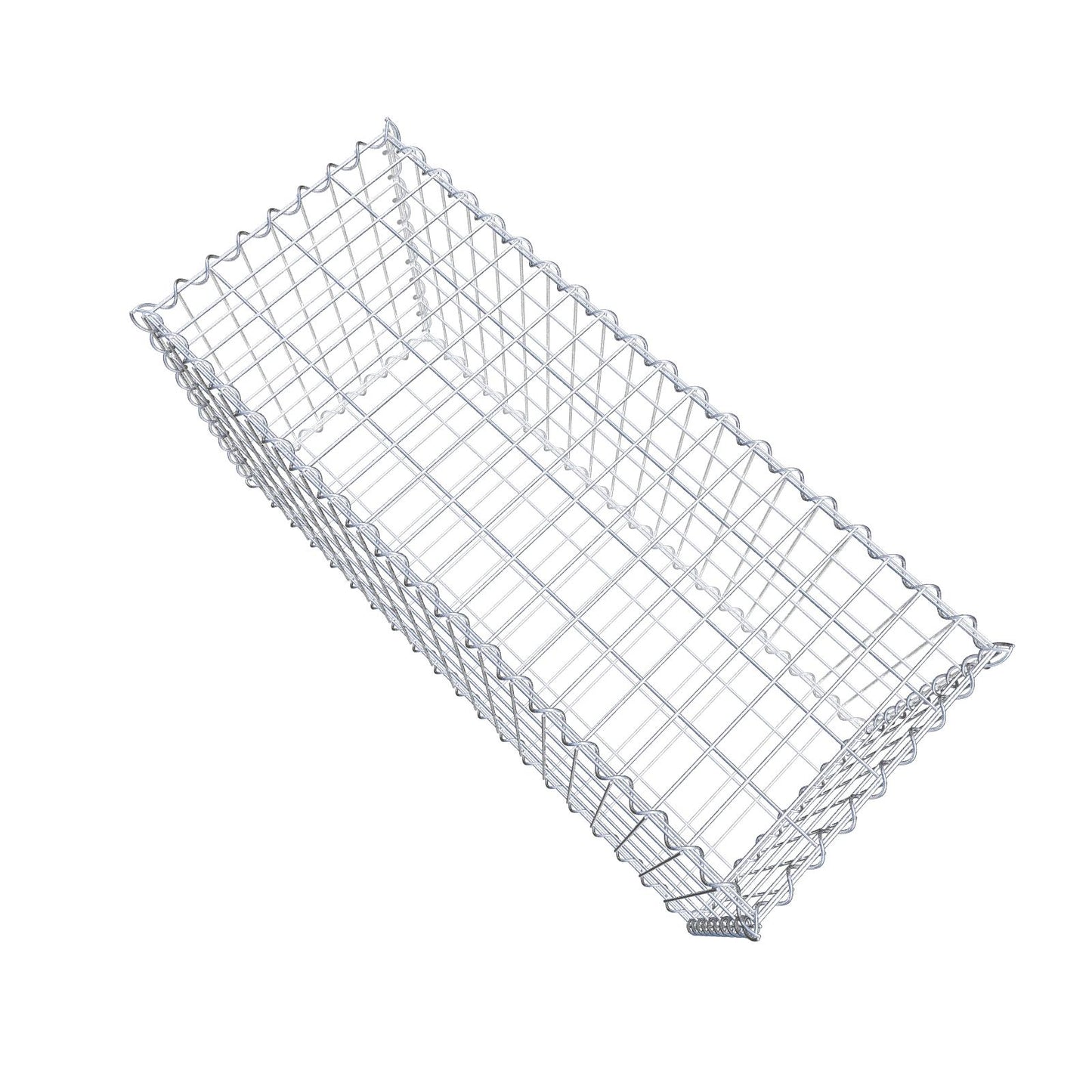 Gabbione 100 cm x 50 cm x 40 cm (L x H x P), maglia 5 cm x 10 cm, spirale