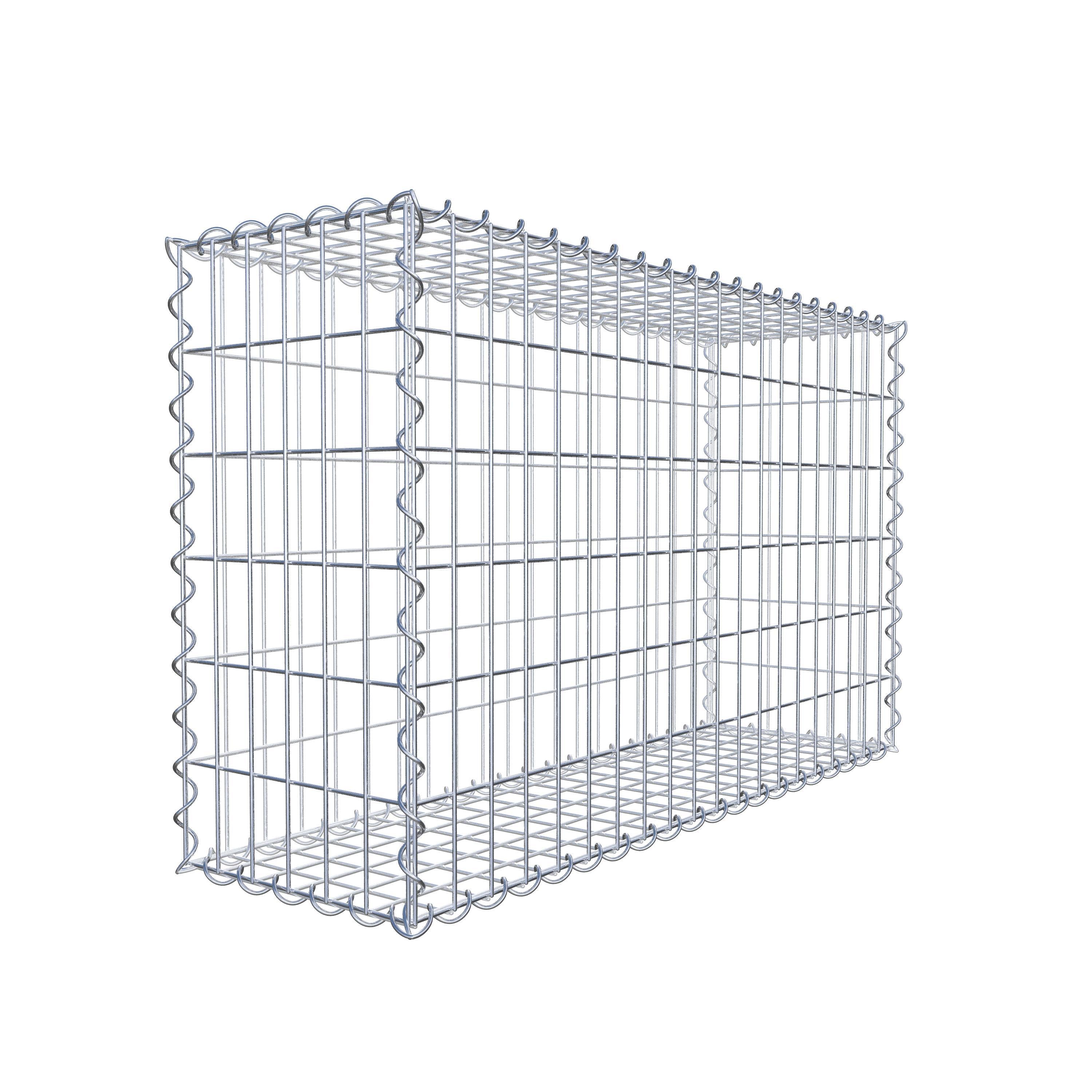 Schanskorf 100 cm x 60 cm x 30 cm (L x H x D), maaswijdte 5 cm x 10 cm, spiraal