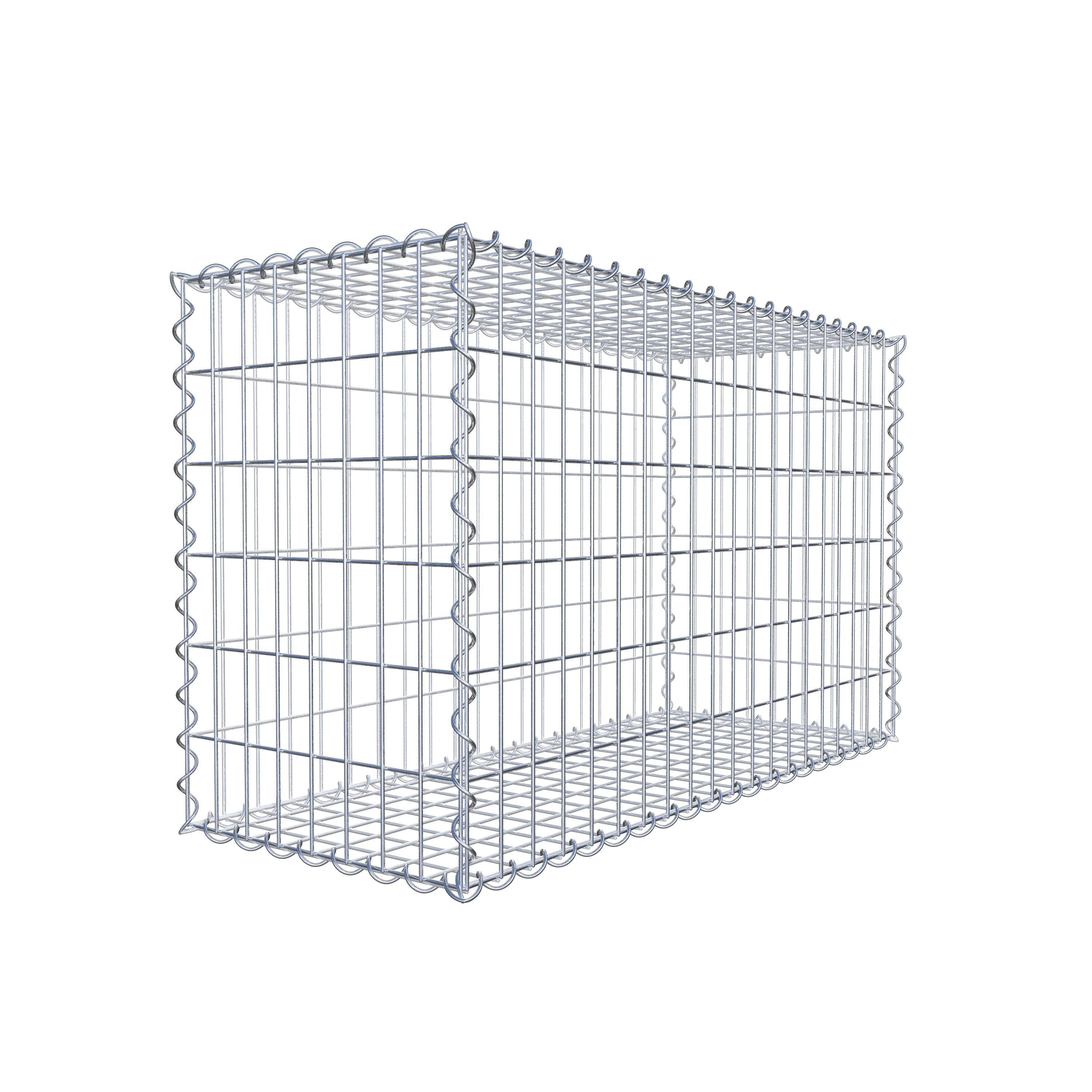 Gabion 100 cm x 60 cm x 40 cm (L x H x D), maskestørrelse 5 cm x 10 cm, spiral