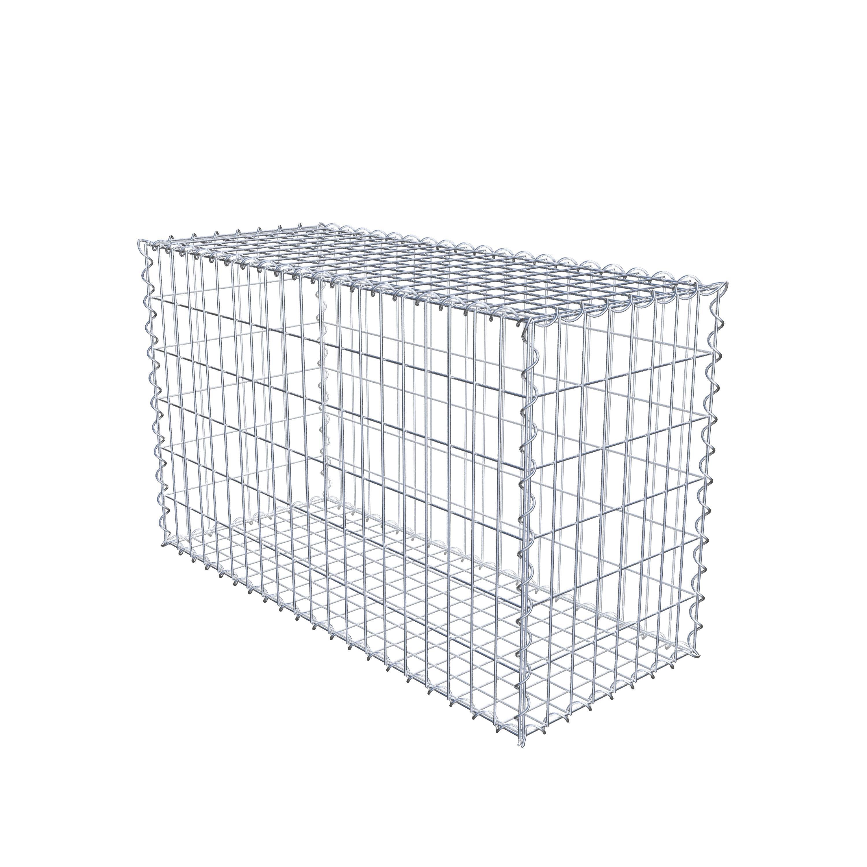 Gabion 100 cm x 60 cm x 40 cm (L x H x D), maskestørrelse 5 cm x 10 cm, spiral