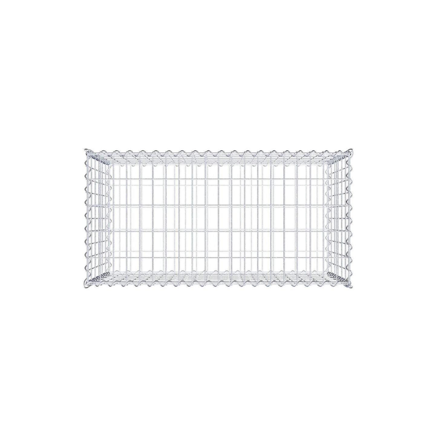 Gabion 100 cm x 60 cm x 50 cm (L x H x D), maskstorlek 5 cm x 10 cm, spiral