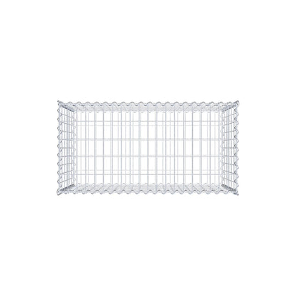 Gabion 100 cm x 60 cm x 50 cm (L x H x D), maskstorlek 5 cm x 10 cm, spiral