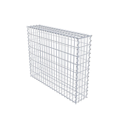 Gavión 100 cm x 80 cm x 20 cm (largo x alto x profundidad), tamaño de malla 5 cm x 10 cm, espiral