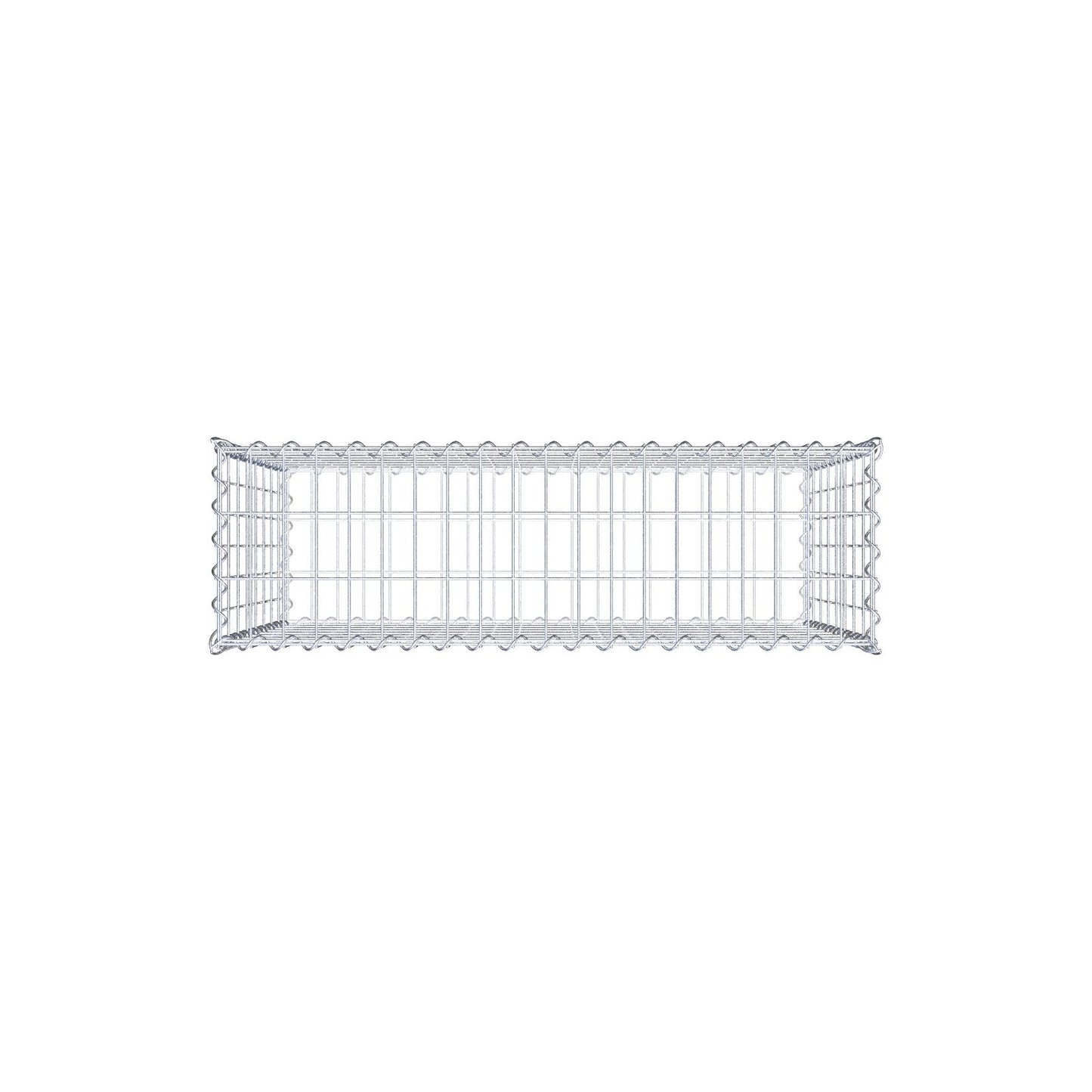 Gavión 100 cm x 80 cm x 30 cm (largo x alto x profundidad), tamaño de malla 5 cm x 10 cm, espiral