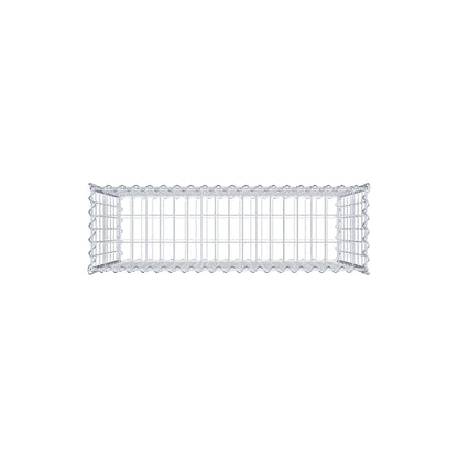 Gavión 100 cm x 80 cm x 30 cm (largo x alto x profundidad), tamaño de malla 5 cm x 10 cm, espiral