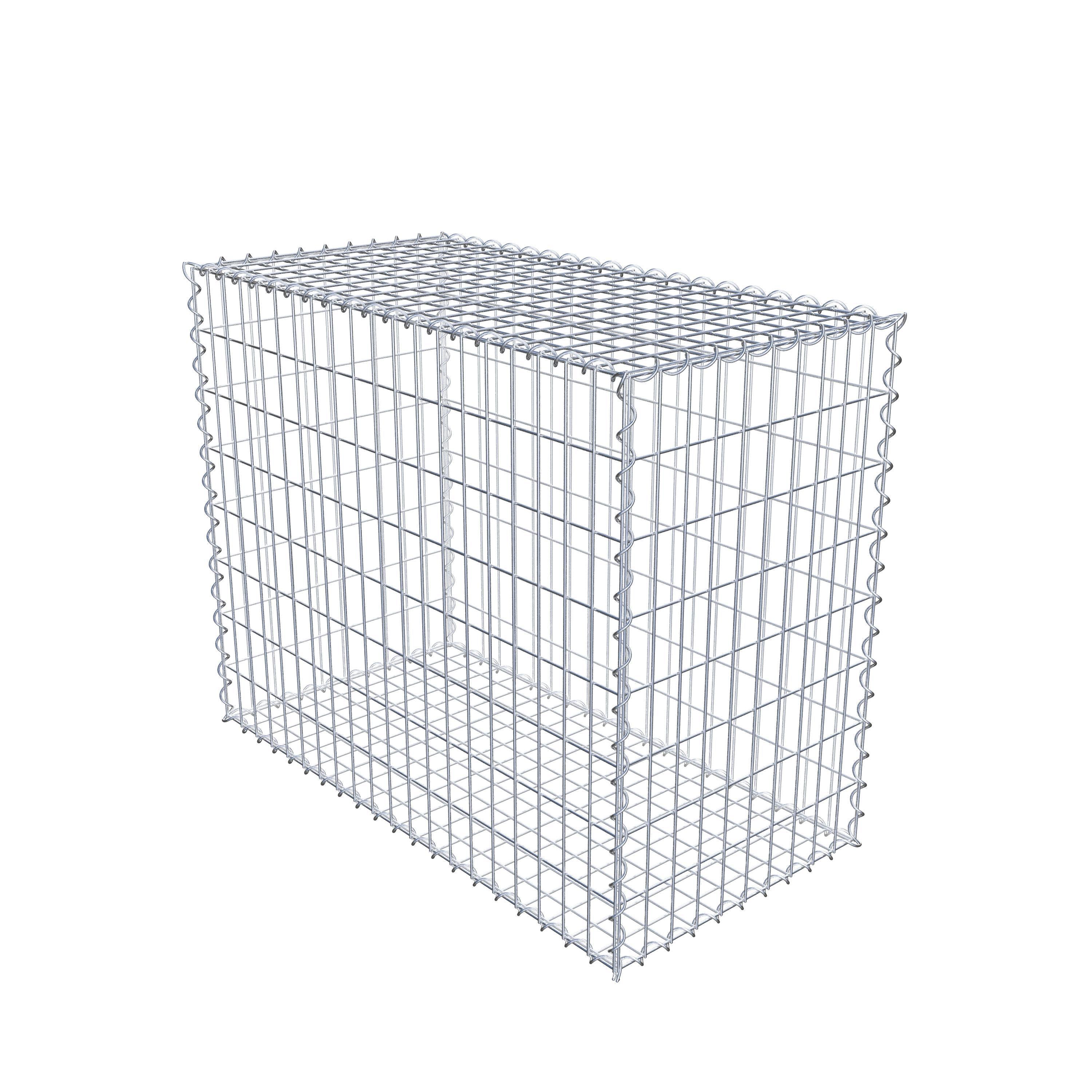 Gabion 100 cm x 80 cm x 50 cm (L x H x D), maskestørrelse 5 cm x 10 cm, spiral