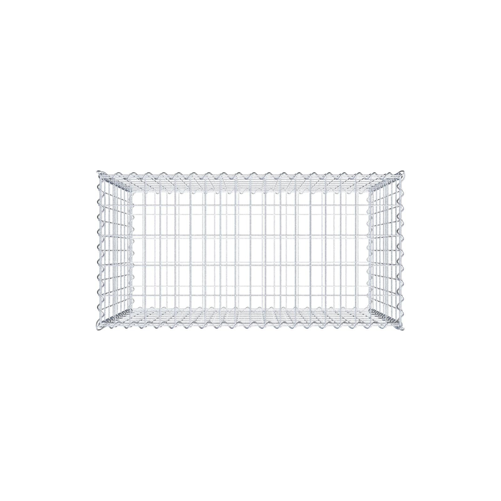 Gabion 100 cm x 80 cm x 50 cm (L x H x P), mailles 5 cm x 10 cm, spirale