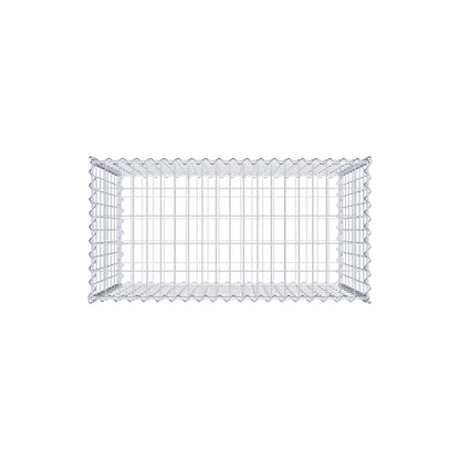 Gabbione 100 cm x 80 cm x 50 cm (L x H x P), maglia 5 cm x 10 cm, spirale