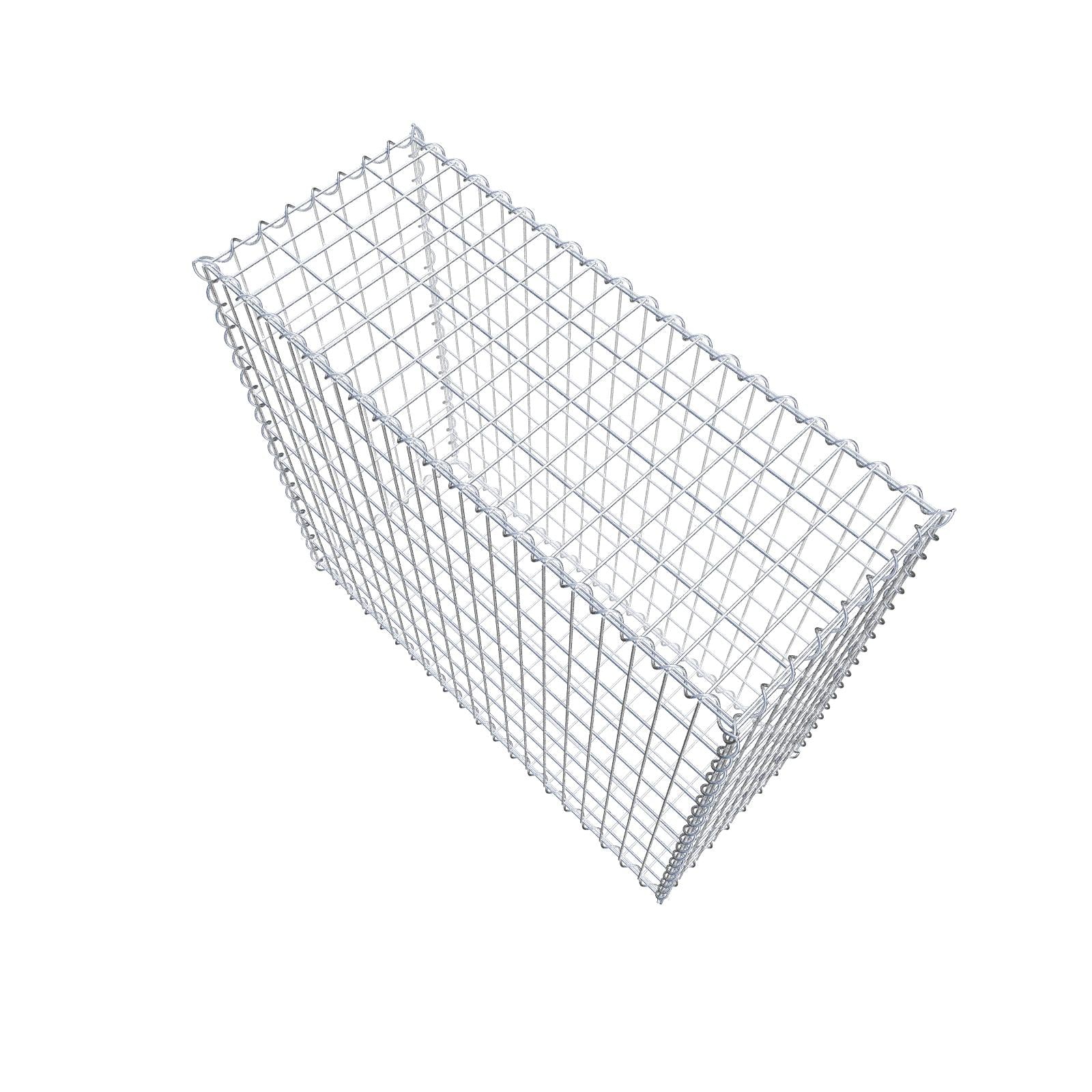 Schanskorf 100 cm x 90 cm x 40 cm (L x H x D), maaswijdte 5 cm x 10 cm, spiraalvormig