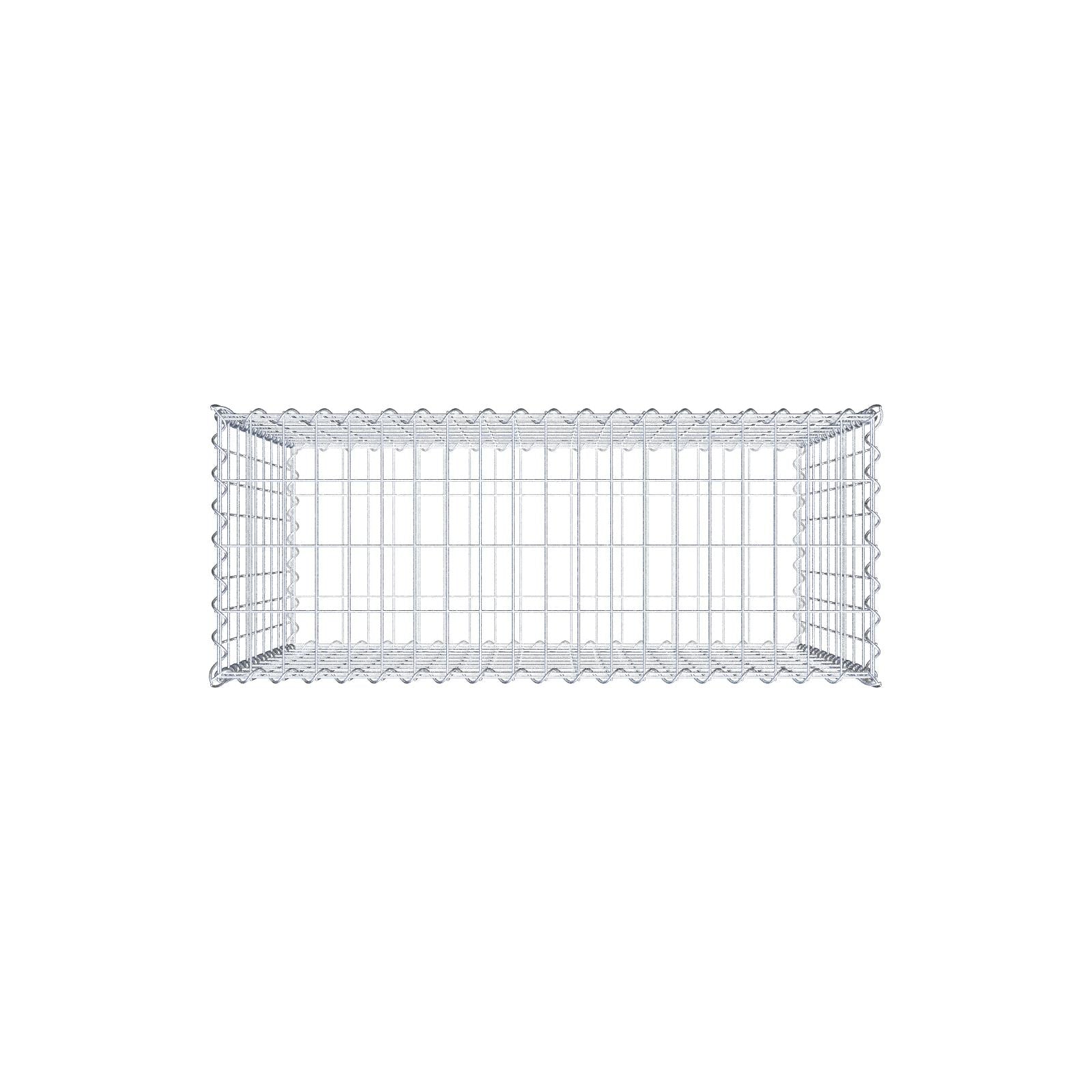 Schanskorf 100 cm x 90 cm x 40 cm (L x H x D), maaswijdte 5 cm x 10 cm, spiraalvormig