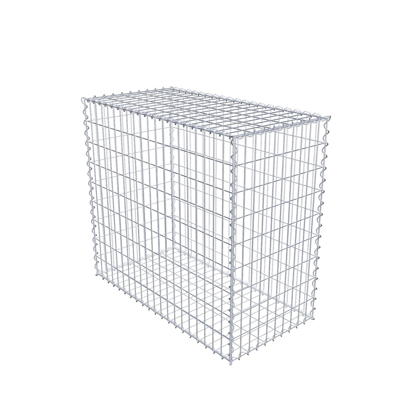 Gabion 100 cm x 90 cm x 50 cm (L x H x D), maskstorlek 5 cm x 10 cm, spiral