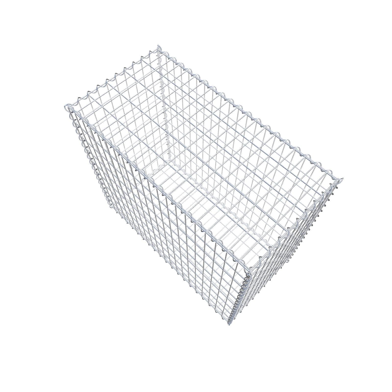 Schanskorf 100 cm x 90 cm x 50 cm (L x H x D), maaswijdte 5 cm x 10 cm, spiraalvormig