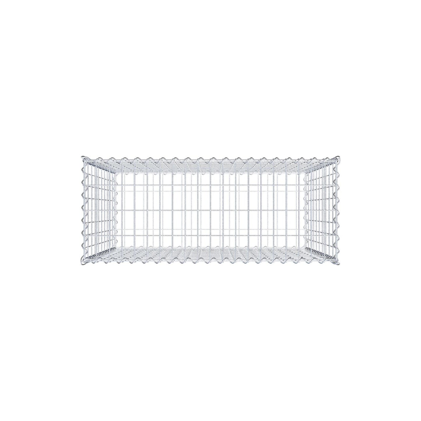 Gabion 100 cm x 100 cm x 40 cm (L x H x D), maskstorlek 5 cm x 10 cm, spiral