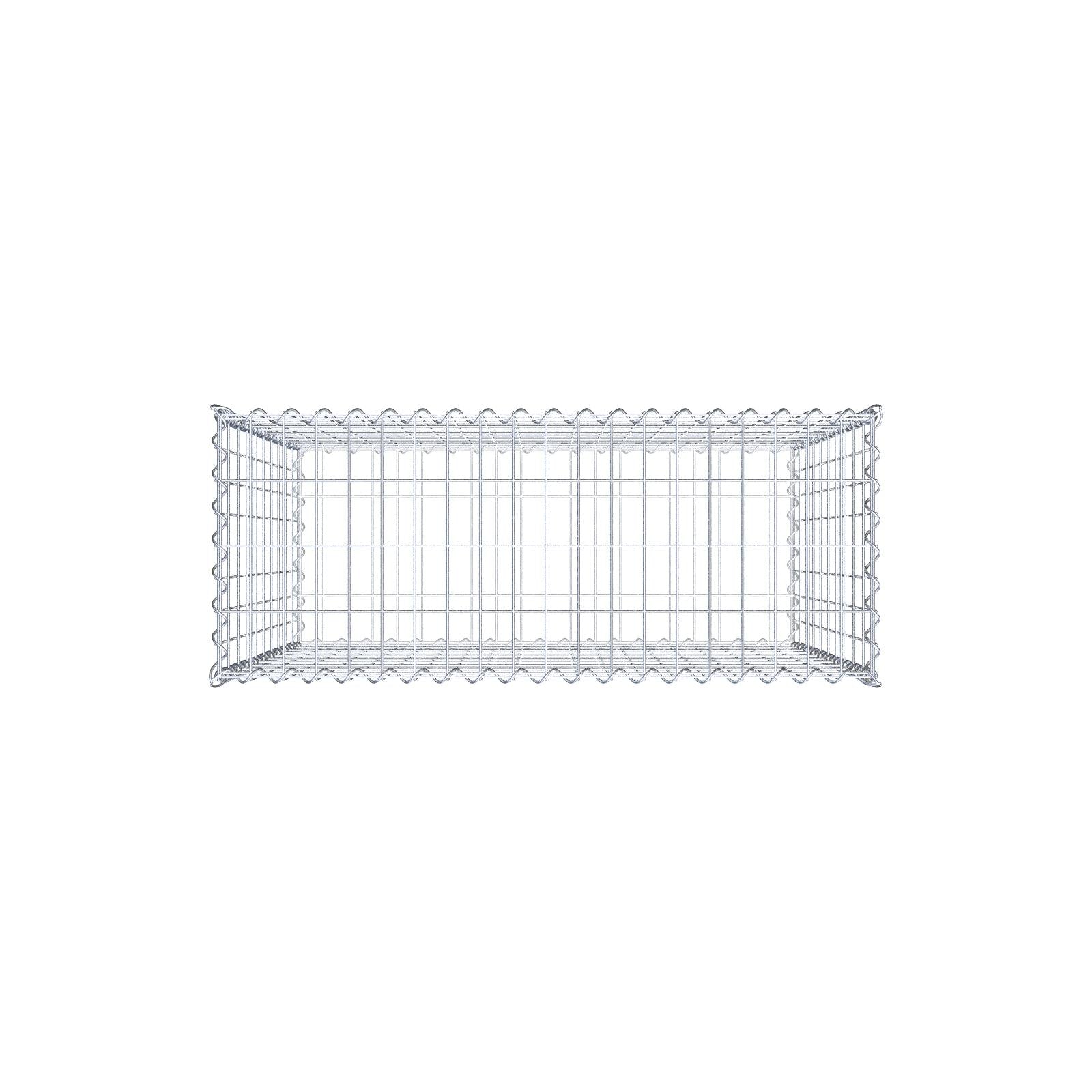 Gabion 100 cm x 100 cm x 40 cm (L x H x P), mailles 5 cm x 10 cm, spirale