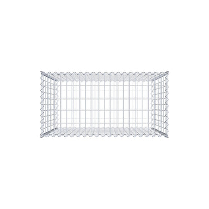 Gabion 100 cm x 100 cm x 50 cm (L x H x D), maskestørrelse 5 cm x 10 cm, spiral