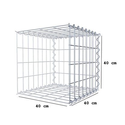 Anbaugabione Typ 2 40 cm x 40 cm x 40 cm (L x H x T), Maschenweite 5 cm x 10 cm, Spirale