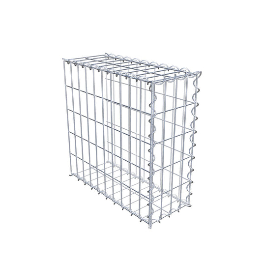 Gabião tipo 2 50 cm x 50 cm x 20 cm (C x A x P), malhagem 5 cm x 10 cm, espiral