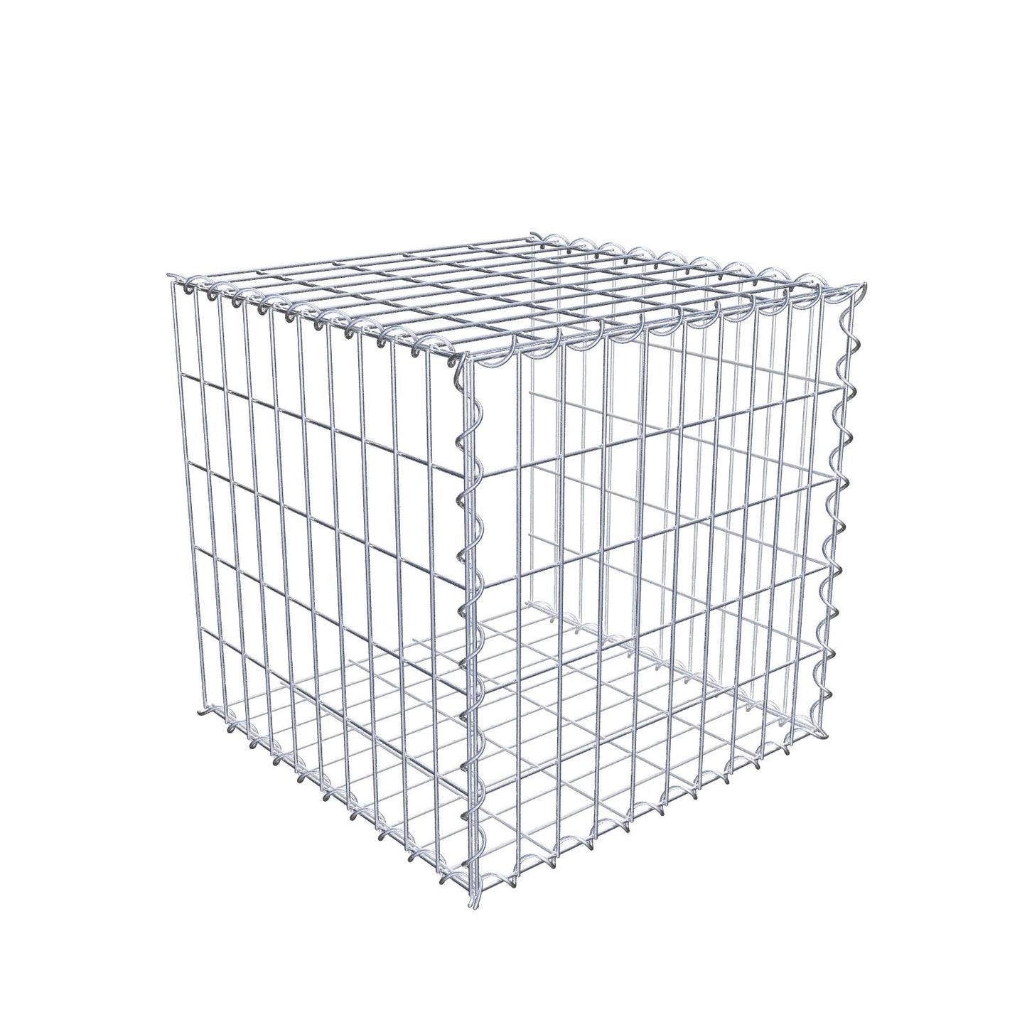 Gabião tipo 2 50 cm x 50 cm x 50 cm (C x A x P), malhagem 5 cm x 10 cm, espiral