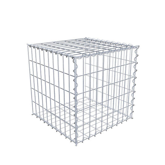 Gabião tipo 2 50 cm x 50 cm x 50 cm (C x A x P), malhagem 5 cm x 10 cm, espiral