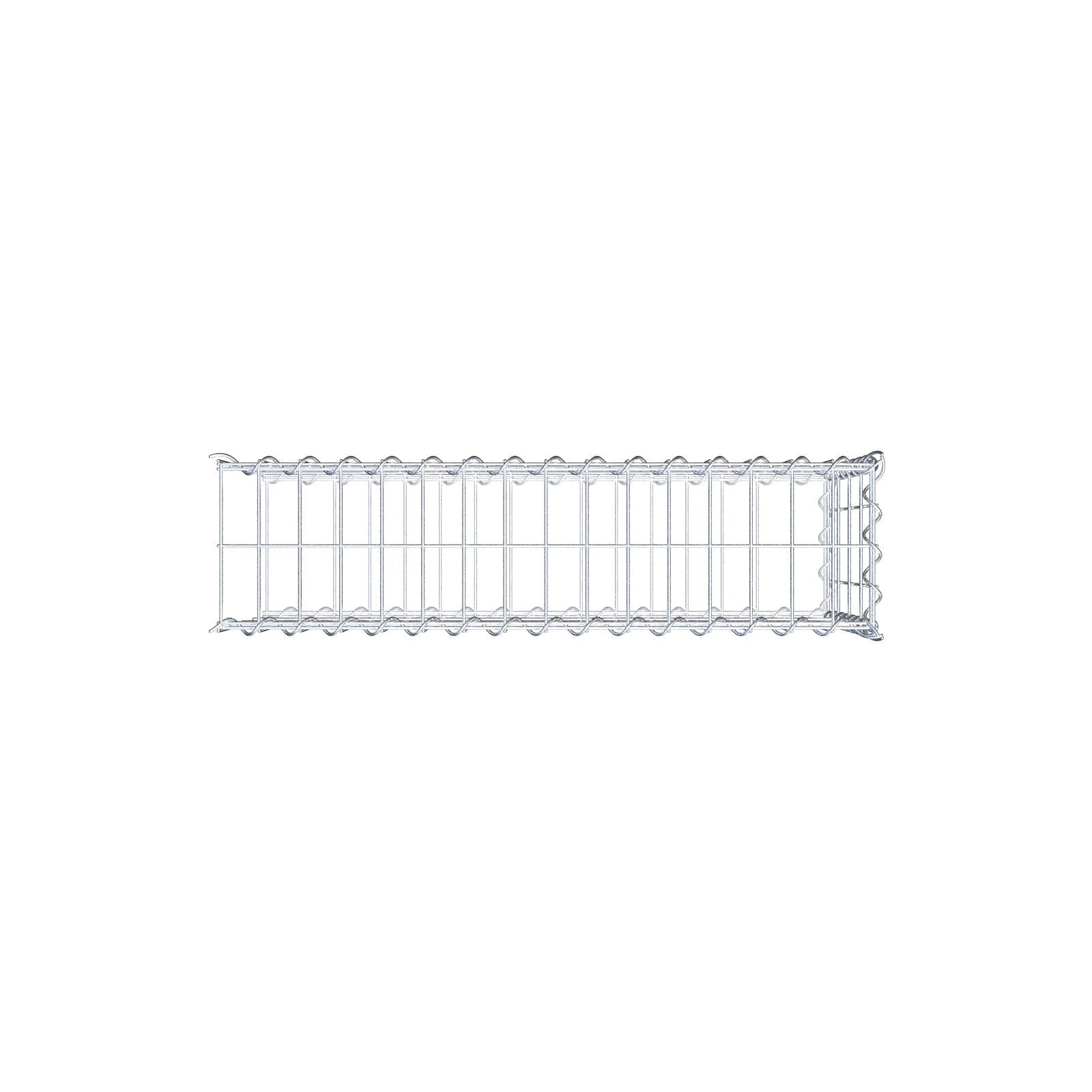 Extra gabion typ 2 80 cm x 40 cm x 20 cm (L x H x D), maskstorlek 5 cm x 10 cm, spiral