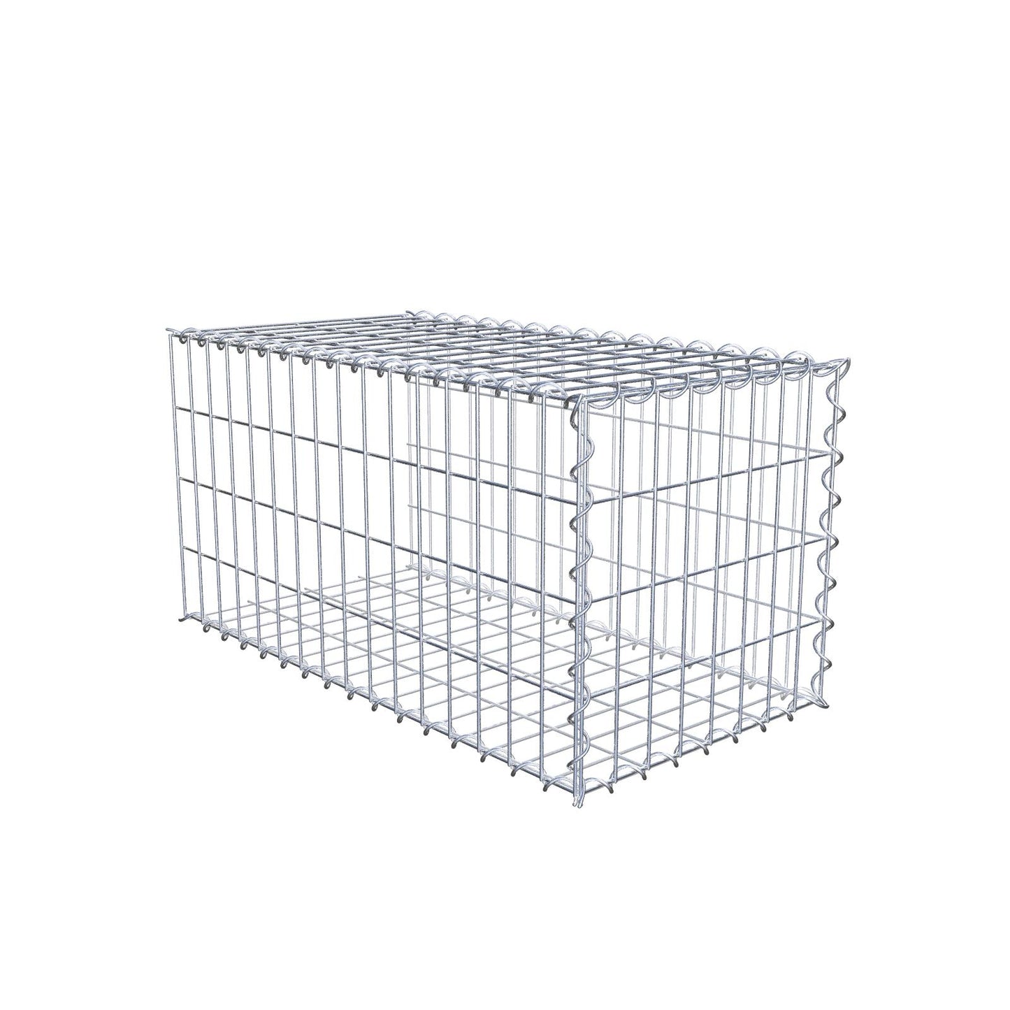 Monteret gabion type 2 80 cm x 40 cm x 40 cm (L x H x D), maskestørrelse 5 cm x 10 cm, spiral