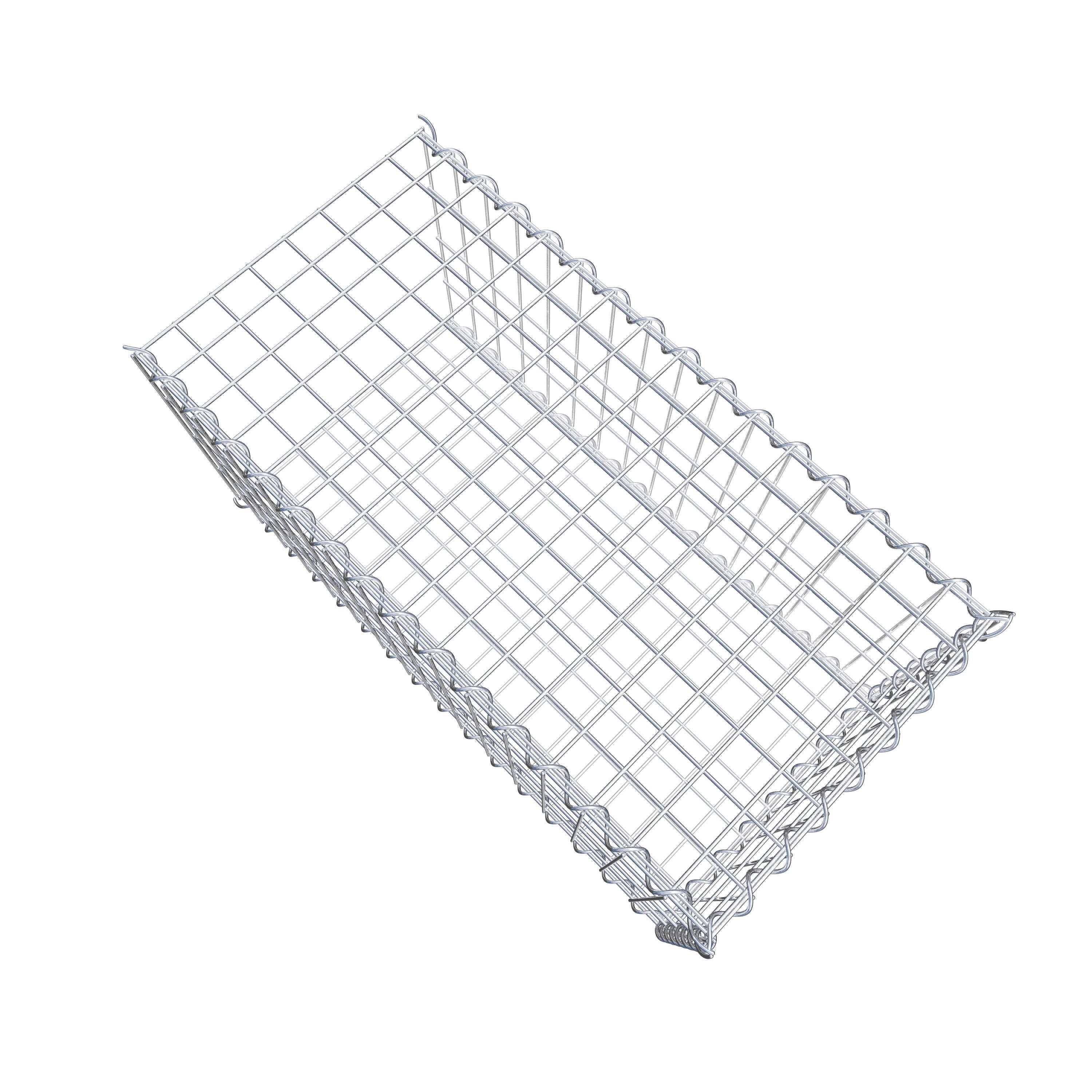 Gabião tipo 2 80 cm x 40 cm x 40 cm (C x A x P), malhagem 5 cm x 10 cm, espiral