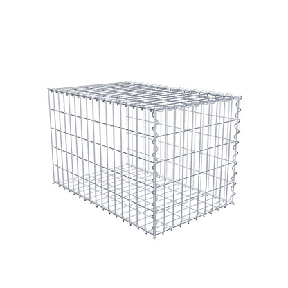 Opvokset gabion type 2 80 cm x 50 cm x 50 cm (L x H x D), maskestørrelse 5 cm x 10 cm, spiral