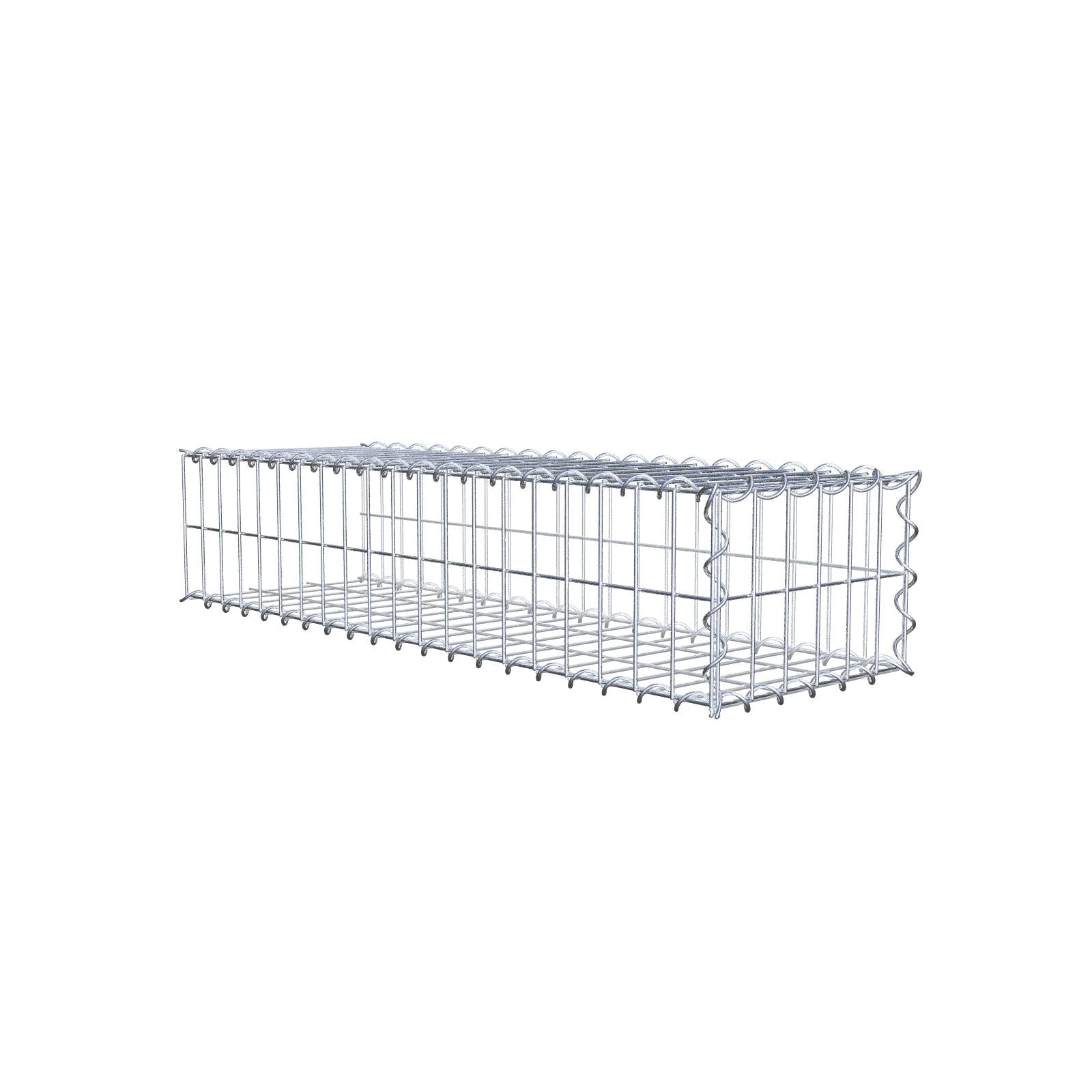 Anbaugabione Typ 2 100 cm x 20 cm x 30 cm (L x H x T), Maschenweite 5 cm x 10 cm, Spirale