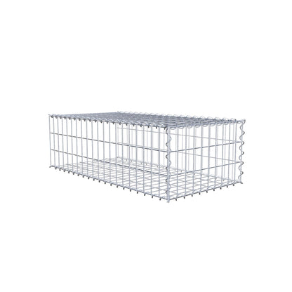 Gabion rapporté type 2 100 cm x 30 cm x 50 cm (L x H x P), mailles 5 cm x 10 cm, spirale