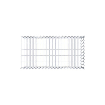 Gabion rapporté type 2 100 cm x 30 cm x 50 cm (L x H x P), mailles 5 cm x 10 cm, spirale