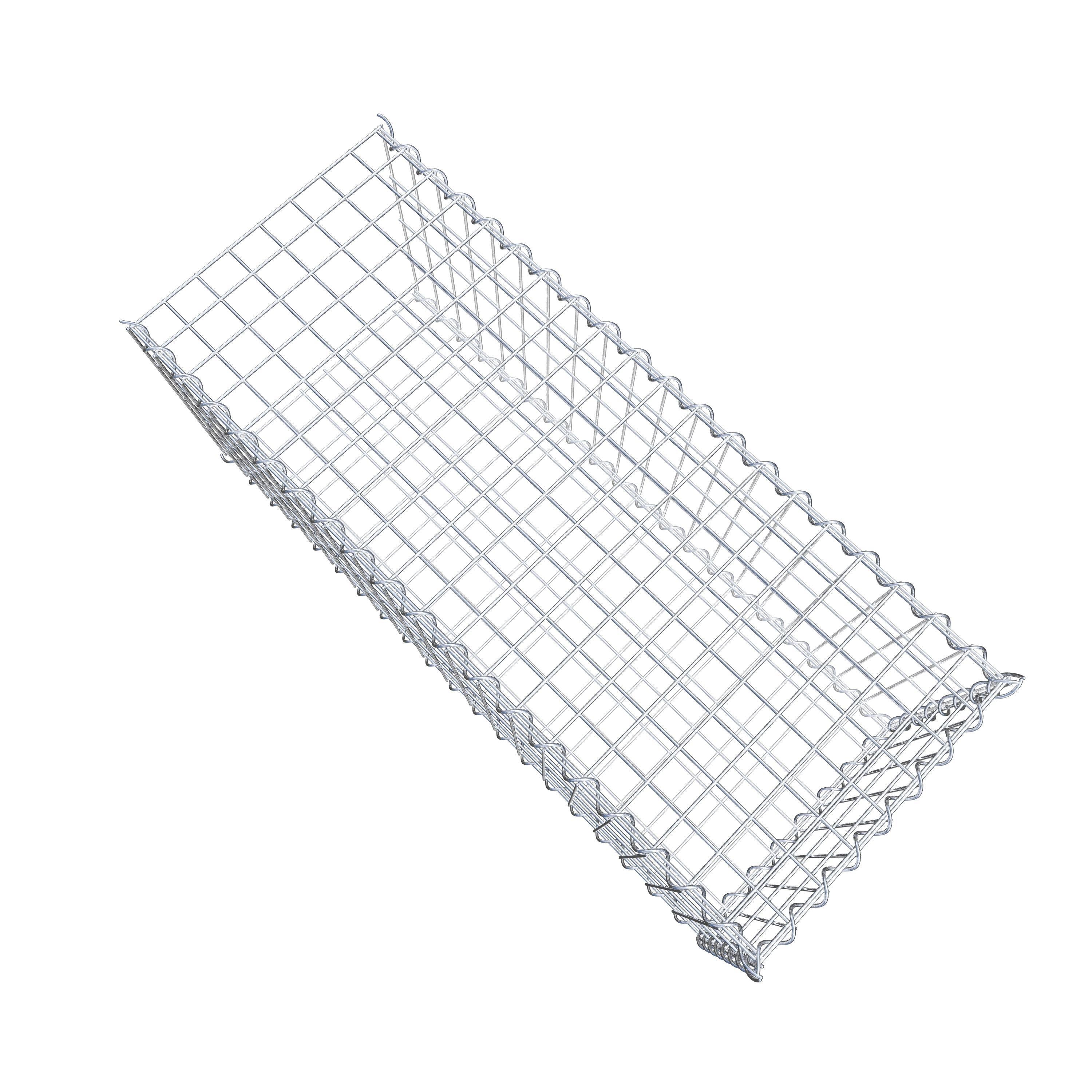 Opvokset gabion type 2 100 cm x 40 cm x 40 cm (L x H x D), maskestørrelse 5 cm x 10 cm, spiral