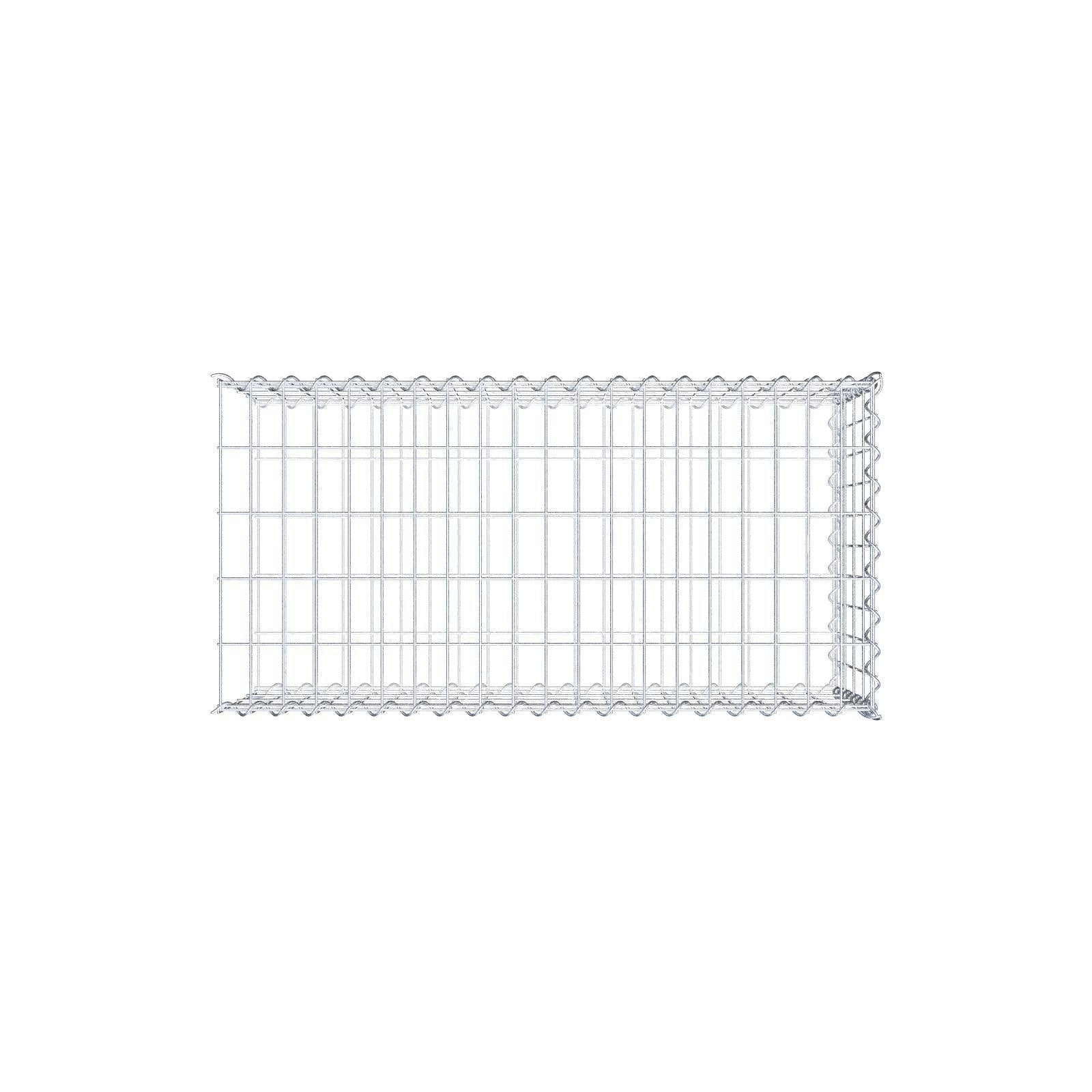 Extra gabion typ 2 100 cm x 40 cm x 50 cm (L x H x D), maskstorlek 5 cm x 10 cm, spiral