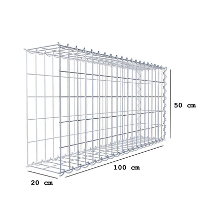 Gabião tipo 2 100 cm x 50 cm x 20 cm (C x A x P), malhagem 5 cm x 10 cm, espiral