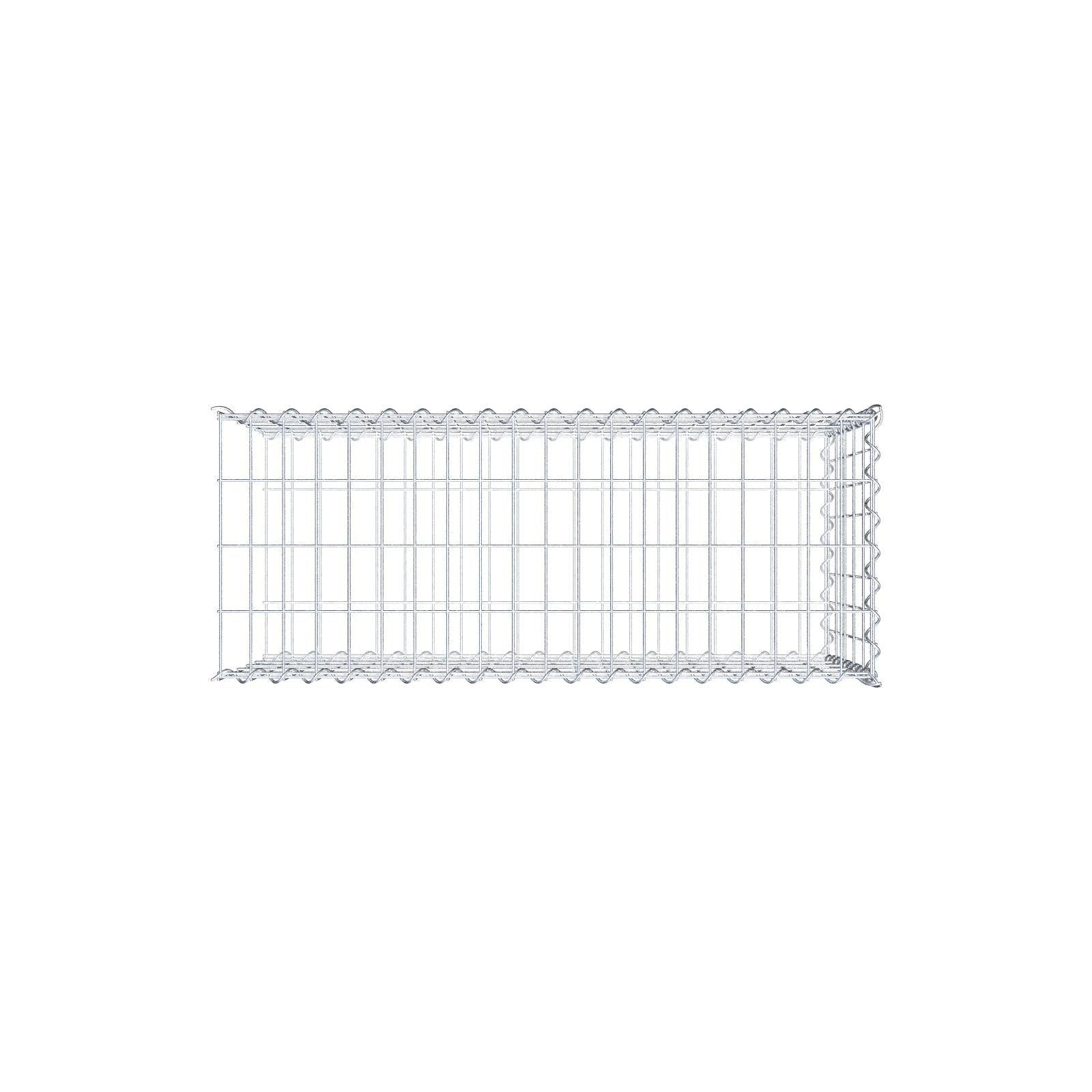 Gabion rapporté type 2 100 cm x 50 cm x 40 cm (L x H x P), mailles 5 cm x 10 cm, spirale