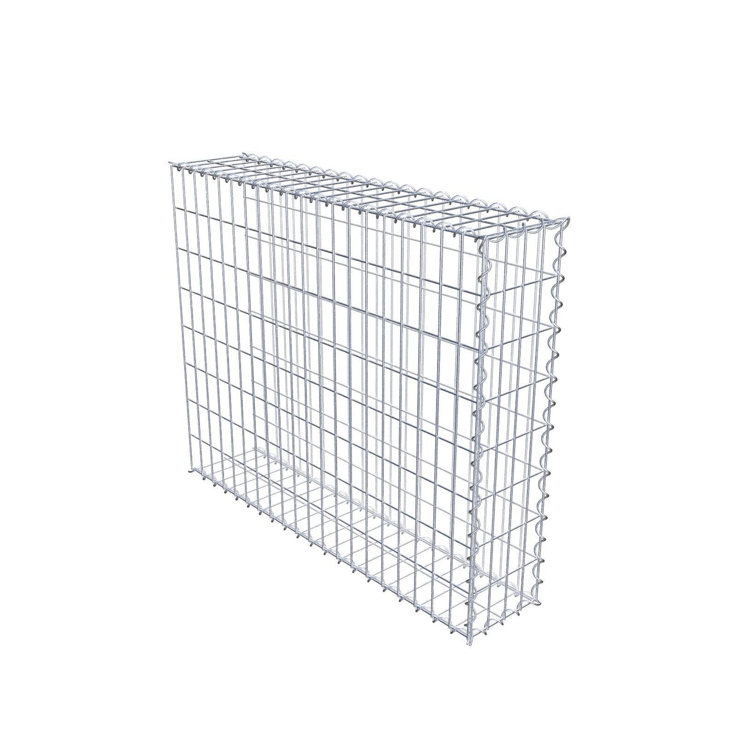 Grown-on gabion type 2 100 cm x 80 cm x 20 cm (L x H x D), mesh size 5 cm x 10 cm, spiral